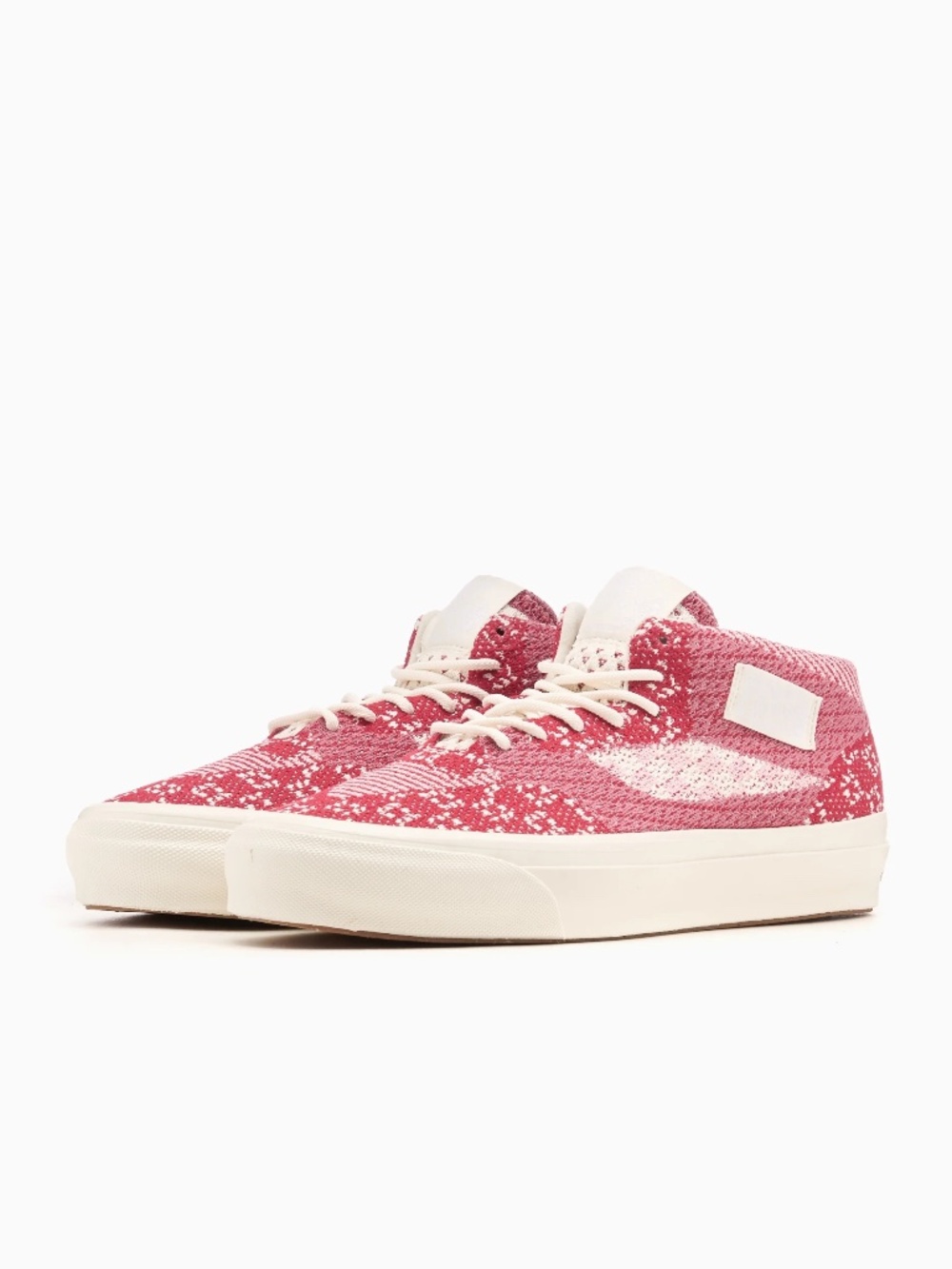 new women's 9.5 Vans Half Cab 33 engineered knit chili pepper jacquard